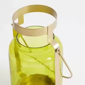 Lanterne en métal enduite d'or nouvelle lanterne en métal finie pour la maison hôtel salon de noël article décoratif d'utilisation - Product Image 6