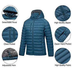 Women's High Street Style Outdoor Puffer <b>Jacket</b> Custom Logo Winter Woolen Padded Coat Featuring Solid <b>Mandarin</b> OEM Service - Product Image 4