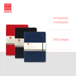 Delus NS Leather <b>Notebook</b> Professional A5 Printed Digital Printing Elastic Band Closure 240 <b>Lined</b> Pages Office Meetings Gifts - Product Image 1