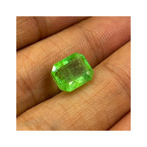 Top vente 3.80 carats émeraude colombienne-octogone à facettes, 9.5x8.0mm, non traité, vert brillant, pierre précieuse naturelle - Product Image 6