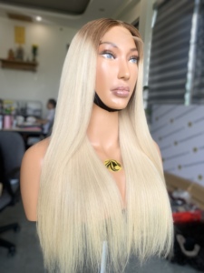 วิกผมสีบลอนด์เวียดนามแท้ 100% เกรดพรีเมียม ยี่ห้อ Vietnamhairluxury แบบเส้นเดียว ความยาว 8 นิ้ว ถึง 30 นิ้ว ขายดีที่สุด - Product Image 1