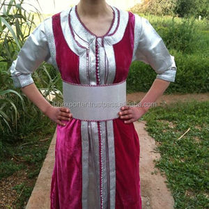 2 piezas de media manga de tela de seda Kaftan con cinturón de alta venta Dubai - Product Image 1