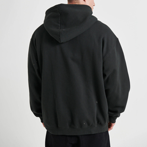 Sudadera con Capucha para Hombre, Diseño Nuevo, Manga Larga, 100% Algodón, Felpa, Bordado Personalizado, Impresión Puff, Cierre de Cremallera, Corte Holgado, Lavado Ácido, Estilo Vintage - Product Image 2