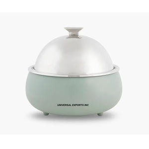 Casserole de table en bois fini vert Forme ronde Casserole faite à la main Nouvelle arrivée Réchauffeur de nourriture en métal de luxe - Product Image 1