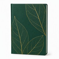 Carnet à couverture rigide en or émeraude avec impression personnalisée, vente en gros