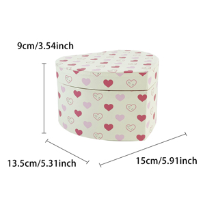 Caja de Música con Manivela en Forma de Corazón Yiyu, Caja de Joyería Giratoria de Papel Ecológico con Bailarina, Espejo, Sonido de Lujo de los Años 60, Lavable - Product Image 3