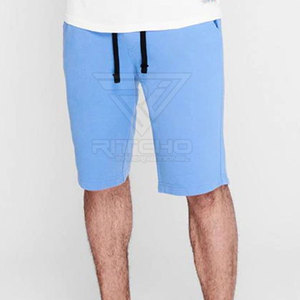 Shorts de course pour hommes en toile décontractée, taille mi-haute, taille élastique, couleur unie, dernier design, service OEM personnalisé, vente en gros - Product Image 2