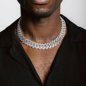 Collar de cadena de eslabones cubanos de 19mm para hombre, de Plata de Ley 925 Baguette, Diamante VVS, moissanita, estilo Hip Hop, joyería fina - Product Image 3