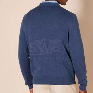 Sweat-shirt à col en V en coton mélangé pour hommes, respirant, tenue décontractée, molleton lourd pour hommes - Product Image 5