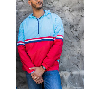 Chaqueta Cortavientos de Invierno Reversible de Nailon con Bloques de Color Personalizados, Impermeable, para Correr, con Capucha, para Hombre, Informal, con Bordado y Cremallera - Product Image 6