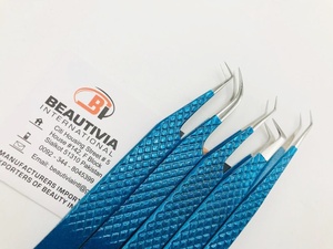 Meilleures ventes de pinces d'extension de cils avec logo personnalisé Boîtier magnétique en acier inoxydable solide Petit quantité minimale de commande Matériau en acier durable - Product Image 4