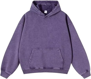 เสื้อสเวตเชิ้ตมีฮู้ดผู้ชายทรงโอเวอร์ไซส์สีพื้นลำลองถักนิตติ้งแขนยาวดีไซน์กระเป๋าใส่ของเหมาะสำหรับใส่ในฤดูใบไม้ร่วง - Product Image 3