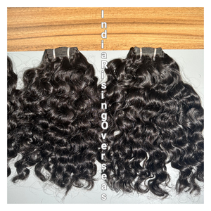 Precio directo de fábrica Extensiones de cabello humano rizado natural Paquete de cabello indio crudo con textura suave y rizos definidos precio más bajo - Product Image 1