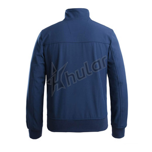 HULAR INTL Men's <b>Slim</b> Fit Sporty Winter Waterproof Softshell Windbreaker <b>Coat</b> Hooded <b>Stand</b> Collar 100% Polyester Nonwoven - Product Image 4