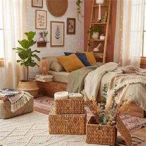 Caja de Jacinto de Agua con Tapa y Asa, Caja de Almacenamiento Hecha a Mano, Ecológica, Natural, Decoración para el Hogar, Venta al por Mayor desde Vietnam - Product Image 4