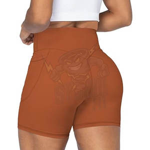 Mode haute élastique bout à bout sport féminin Fitness Shorts personnaliser Logo vêtements de sport pour femmes sans couture Yoga Shorts - Product Image 1