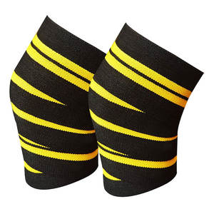 2025 alta calidad ajustable gimnasio Fitness compresión rodilleras suave transpirable grueso poliéster algodón protección profesional - Product Image 3