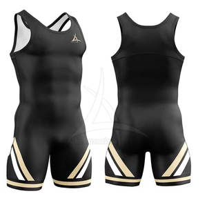 Custom Sublimation Printing Quick Dry Eco-Friendly Breathable Wrestling <b>Singlet</b> for Men <b>Weightlifting</b> Workouts Sportswear - Product Image 5
