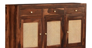 Sizirenie <b>Solid</b> Mahogany Modern Durable Cabinet Door Drawer Storage Console for Living Room Dining Room - Product Image 5