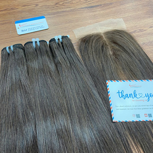 ¡ALTA CALIDAD SUPERIOR! Extensiones de cabello humano de trama vietnamita 100% Extensiones de cabello de trama recta de hueso Remy de doble dibujado virgen crudo - Product Image 3