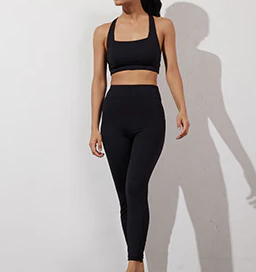 Ensemble de vêtements de sport pour femmes en polyester imprimé personnalisé, vêtements de fitness pour femmes, vêtements de yoga en deux pièces de qualité supérieure - Product Image 2