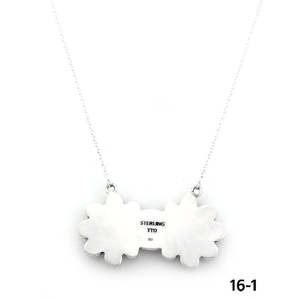 Collier de style classique sud-ouest fait main avec perles en argent sterling et perles noires, orné de motifs de fleurs, d'ancre et de chiffres - Product Image 4