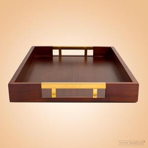 Plateau de service et de rangement en bois de qualité supérieure avec côtés surélevés et poignées ergonomiques pour cuisine, salle à manger, table basse, décoration intérieure - Product Image 6