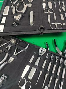 Vente flash : Kit de pédicure et manucure 21 pièces en acier inoxydable, étui noir, haute qualité, prix de gros bas - Product Image 2