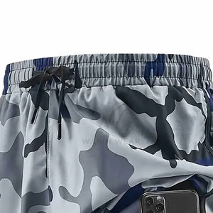 Meilleure vente Design unique avec un prix raisonnable Short de sport à séchage rapide avec cordon de serrage et poches réglables à double couche - Product Image 5