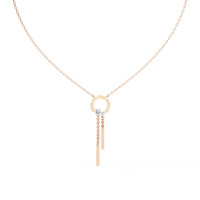 Collier de luxe en diamant de laboratoire 0,38 ct taille brillant, plaqué argent sterling, certifié IGI, pour femme, occasions de cadeaux, Harmonic