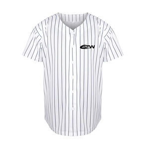 Equipo Atlético manga corta botón frontal Jersey Casual uniforme ropa deportiva Top para béisbol Softball entrenamiento transpirable - Product Image 1