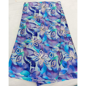 Tissu en Chiffon Imprimé avec Broderie de Séquence pour Robe, Blouse et Kaftan - Product Image 3
