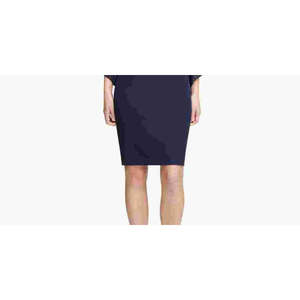 Robe fourreau bleu marine DKNY pour femme avec manches cloche plissées, coupe trapèze, en crêpe de luxe, taille XL - Idéale pour les fêtes d'anniversaire - Product Image 3