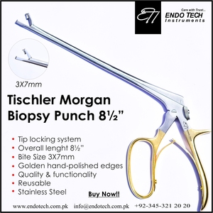 Endo Tech ETI-3000-0032 Kerrison <b>Punch</b> Manual Orthopaedic Instrument <b>Set</b> Stainless-Steel Premium Quality Spinal Rounders ISO - Product Image 4