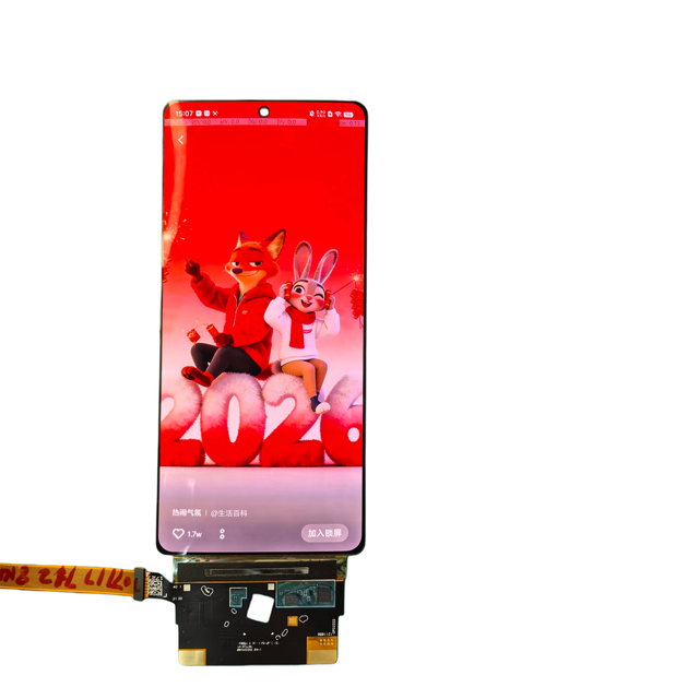 6.67 Inch Custom Flexible OLED Display 1080*2400 MIPI DSI High Brightness Bendable AMOLED Panel OEM ODM