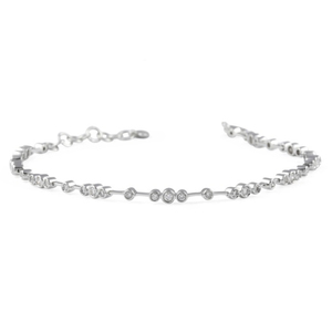 Pulsera de Diamantes con Engaste Alternado, Elegante y Lujosa, Pulseras y Brazaletes de Diamantes - Product Image 1