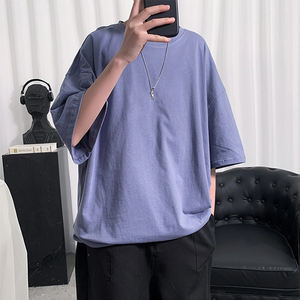 T-shirt de haute qualité 100% coton matériel personnalisé pour hommes T-shirt surdimensionné vierge poids lourd impression bouffée Logo T-shirts pour hommes - Product Image 5