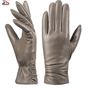 Gants d'habillage en cuir Logo personnalisé Gants de robe en cuir durables et résistants pour femmes du Pakistan - Product Image 3