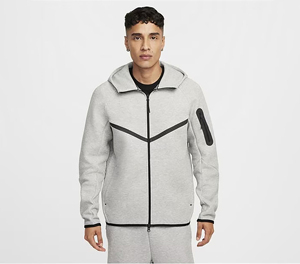 Sweat à capuche zippé en molleton personnalisé pour hommes taille coton et polyester mélangés sérigraphie unie broderie logo à capuche - Product Image 1