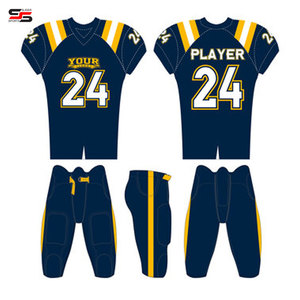 Haute qualité adulte 100% polyester maillot de Football américain uniforme taux de gros OEM respirant pas cher prix personnalisation - Product Image 4