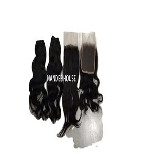Virgen sin procesar cutícula alineada cabello Remy indio brasileño HD Cierre de encaje transparente negro recto extensiones de cabello humano - Product Image 4