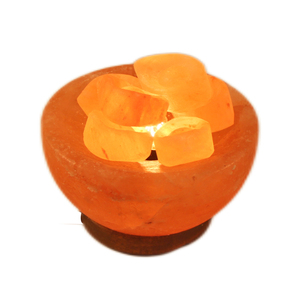 Lámpara de cuenco de fuego de sal del Himalaya Premium 2025 con lámpara de sal de roca rosa de cristal para decoración del hogar y lámpara de fuego de bienestar - Product Image 2