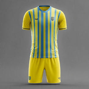 Uniformes de Fútbol, Camiseta de Fútbol de Manga Corta con Cuello en V, Pantalones Cortos de Fútbol, Uniforme de Fútbol de Dos Piezas - Product Image 4