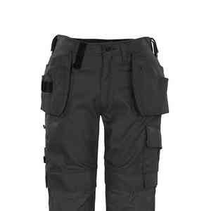 Pantalons de travail pour hommes, sur mesure, de haute qualité, respirants, à devant plat, légers, taille mi-haute, 100% coton, style urbain - Product Image 6