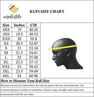Chapeau de prière musulman modeste Ammar Kufi avec logo personnalisé, accessoires en polyester, vente en gros, couvre-chef islamique pour hommes, nouveau design