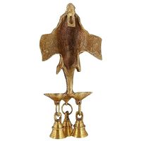 Cloche Diya suspendue artisanale en laiton poli IBS Diya-500, design moderne pour la maison, le temple, le mandir, le mandap, Diwali