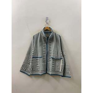 Autumn Bagh Jacket in <b>Slate</b> Geometry Stylish and Comfortable - Product Image 1