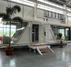 Maison mobile capsule spatiale moderne de haute qualité Cabine d'hôtel préfabriquée Chambre capsule modulaire avec cuisine et salle de bain - Product Image 1