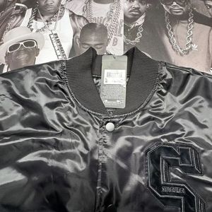 Custom OEM Outdoor Satin Varsity <b>Jacket</b> Custom Logo Custom Embroidery <b>Men</b> Street Wear <b>Light</b> Baseball Satin Varsity <b>Jackets</b> - Product Image 5