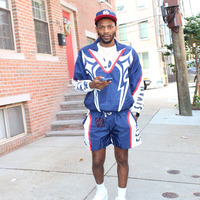 Ensemble de survêtement en nylon personnalisé, veste coupe-vent et short, demi-zip, impression par sublimation, ensemble de sport léger